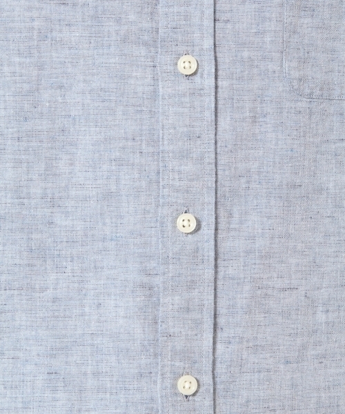 GLOBAL WORK（グローバルワーク）の「フレンチリネンコットンシャツ7分袖/738519（シャツ/ブラウス・メンズ・ブルー/グレー/ホワイト/ネイビー/カーキ・LARGE/SMALL/X-LARGE/MEDIUM）」の11枚目の写真