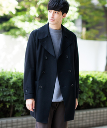 wjk black | 【wjk black】≪STUDIOUS限定≫FIDELITY別注ウールストレッチダブルロングコート(ピーコート)