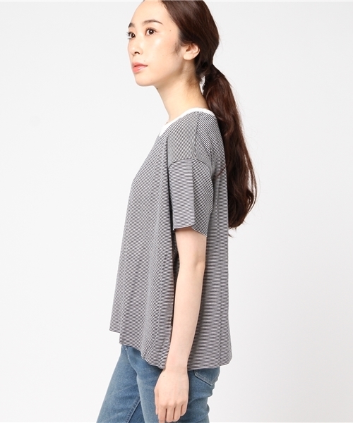 PETIT BATEAU(プチバトー)の「ミラレ半袖カットソー(Tシャツ/カットソー・レディース・ダークネイビー・SMALL/MEDIUM)」の3枚目の写真