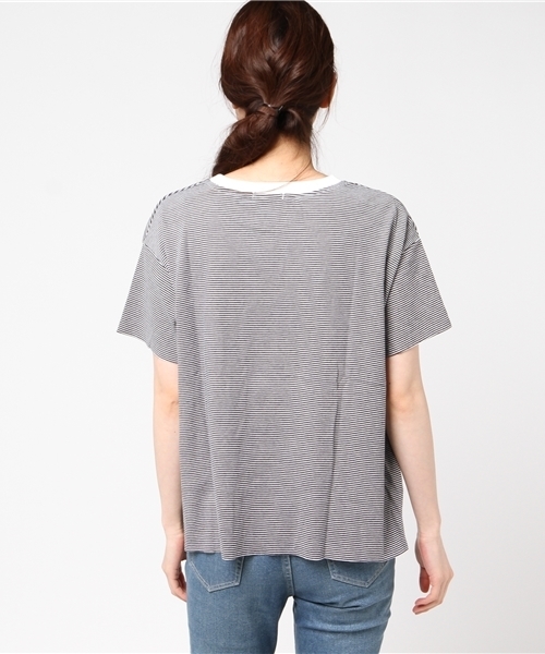 PETIT BATEAU(プチバトー)の「ミラレ半袖カットソー(Tシャツ/カットソー・レディース・ダークネイビー・SMALL/MEDIUM)」の4枚目の写真