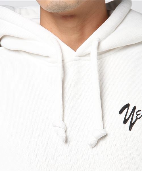 YELLOW RUBY(イエロールビー)の「1p Knit fleece Po Parka /オーバーサイズ /ビッグシルエット /ニットフリース(パーカー・メンズ・ホワイト/ブラック・MEDIUM/LARGE)」の4枚目の写真