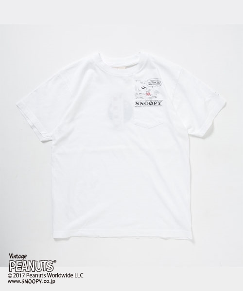PINEAPPLE BETTY'S パイナップルベティーズ × Peanuts ピーナッツ コラボ半袖プリント ポケットTシャツ PBT-007 PINEAPPLE BETTY'S パイナップルベティーズ × Peanuts ピーナッツ コラボ半袖プリント ポケットTシャツ PBT-007