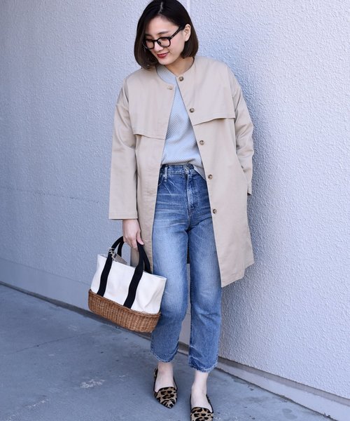 SHIPS Days（シップスデイズ）の「SHIPS Days STANDARD : ノーカラー コート◇（その他アウター・レディース・ベージュ/オリーブ/ネイビー・ONE SIZE）」の12枚目の写真