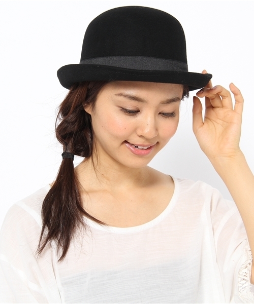 WEGO(ウィゴー)の「フェルトボーラーハット(ハット・レディース・ブラック/ベージュ/ワイン・FREE)」の8枚目の写真