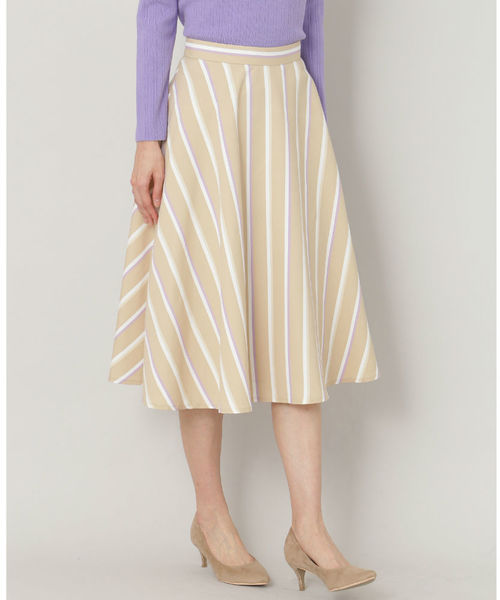 NATURAL BEAUTY BASIC（ナチュラルビューティーベーシック）の「◆ストライプフレアスカート（スカート・レディース・ベージュ系その他/ブルー系その他・X-SMALL/SMALL/MEDIUM）」の18枚目の写真