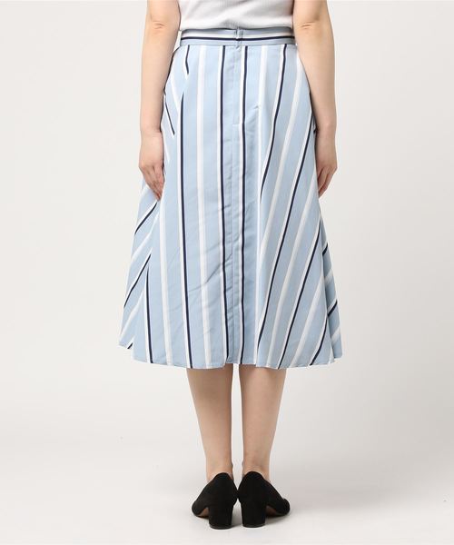 NATURAL BEAUTY BASIC（ナチュラルビューティーベーシック）の「◆ストライプフレアスカート（スカート・レディース・ベージュ系その他/ブルー系その他・X-SMALL/SMALL/MEDIUM）」の20枚目の写真