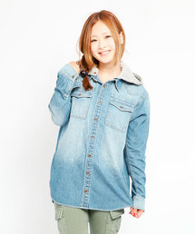 X-girl | HOODED DENIM SHIRT(シャツ/ブラウス)