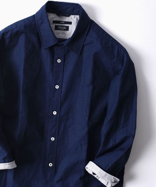 SHIPS（シップス）の「SC: "Herdmans" コットン/リネン 7スリーブ シャツ□（シャツ/ブラウス・メンズ・ホワイト/ベージュ/グリーン/ブルー/ネイビー/ライトブルー/その他・SMALL/MEDIUM/LARGE/X-LARGE）」の5枚目の写真