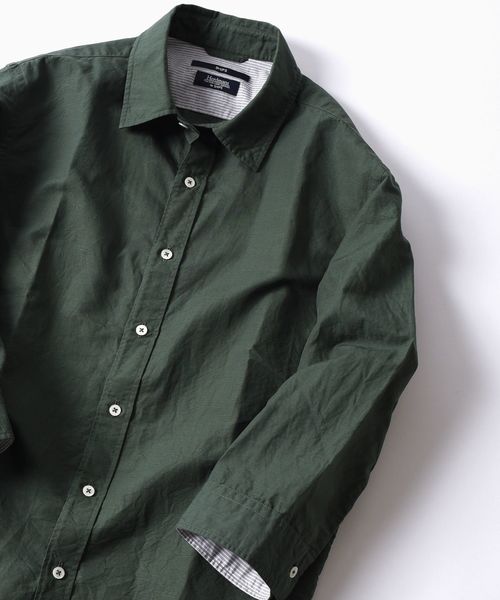 SHIPS（シップス）の「SC: "Herdmans" コットン/リネン 7スリーブ シャツ□（シャツ/ブラウス・メンズ・ホワイト/ベージュ/グリーン/ブルー/ネイビー/ライトブルー/その他・SMALL/MEDIUM/LARGE/X-LARGE）」の4枚目の写真