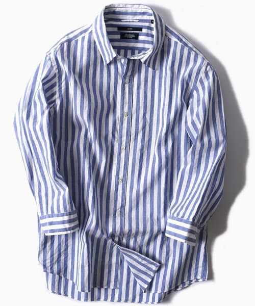 SHIPS（シップス）の「SC: "Herdmans" コットン/リネン 7スリーブ シャツ□（シャツ/ブラウス・メンズ・ホワイト/ベージュ/グリーン/ブルー/ネイビー/ライトブルー/その他・SMALL/MEDIUM/LARGE/X-LARGE）」の13枚目の写真