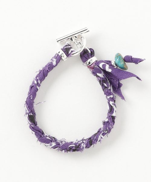 SunKu(サンク)の「BANDANA BRACELET(ブレスレット・メンズ・ブラック/ベージュ/グリーン/ネイビー/ターコイズブルー/パープル/パープル系その他/イエロー/レッド/オレンジ・FREE)」の7枚目の写真