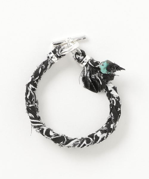 SunKu(サンク)の「BANDANA BRACELET(ブレスレット・メンズ・ブラック/ベージュ/グリーン/ネイビー/ターコイズブルー/パープル/パープル系その他/イエロー/レッド/オレンジ・FREE)」の2枚目の写真