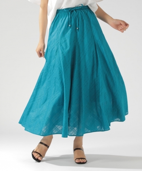 BAYFLOW(ベイフロー)の「BAYFLOW/シャドーチェックマキシスカート 18SS(スカート・レディース・ブルー/グリーン/パープル・SMALL/MEDIUM)」の6枚目の写真