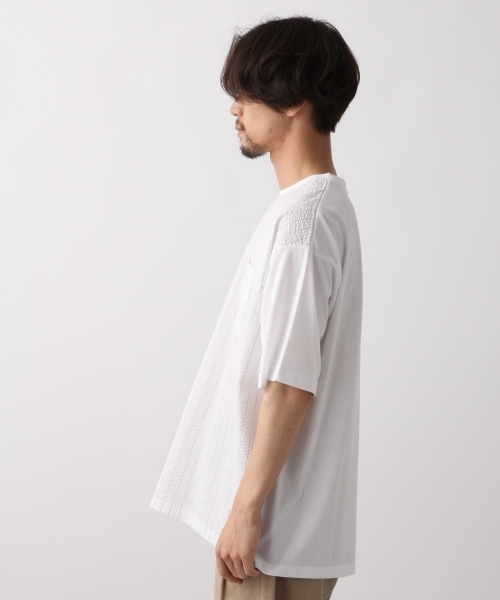 RAGEBLUE（レイジブルー）の「シアサッカーTシャツ/800156（Tシャツ/カットソー・メンズ・ホワイト/ネイビー・SMALL/MEDIUM/LARGE）」の5枚目の写真