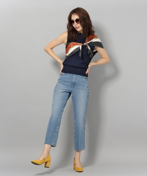 Andemiu（アンデミュウ）の「アミジヘンカリブハイネックニット806134（ニット/セーター・レディース・ネイビー/ブラウン/イエロー・FREE）」の10枚目の写真