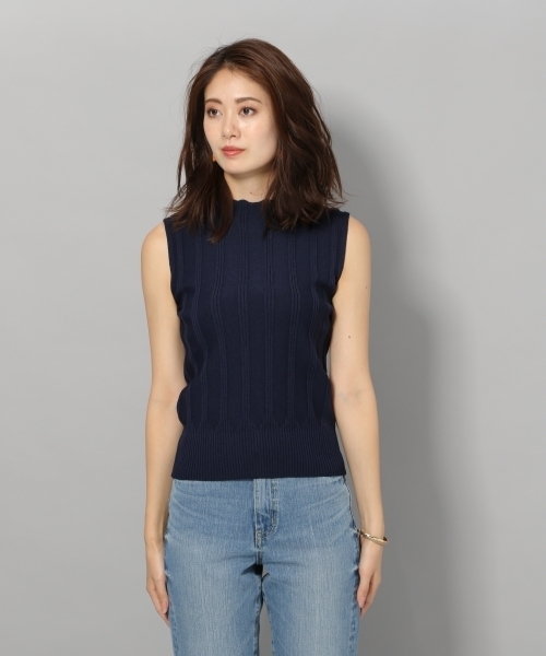 Andemiu（アンデミュウ）の「アミジヘンカリブハイネックニット806134（ニット/セーター・レディース・ネイビー/ブラウン/イエロー・FREE）」の11枚目の写真