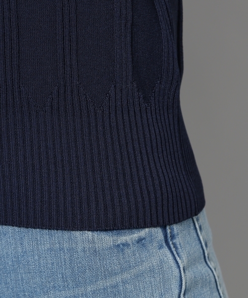 Andemiu（アンデミュウ）の「アミジヘンカリブハイネックニット806134（ニット/セーター・レディース・ネイビー/ブラウン/イエロー・FREE）」の16枚目の写真