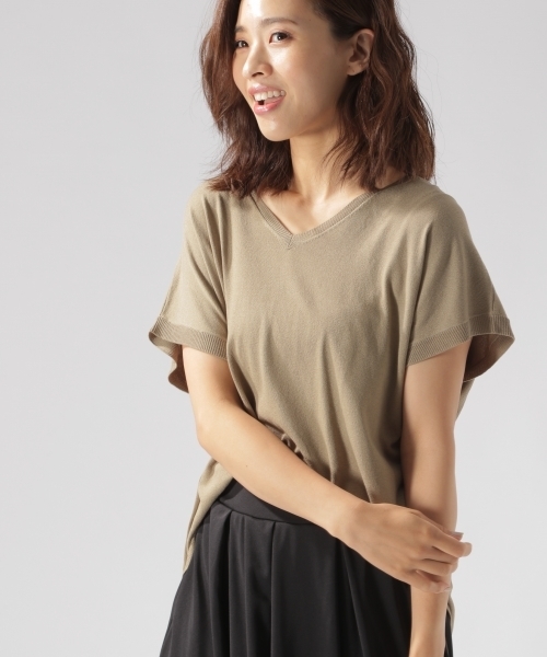 BAYFLOW（ベイフロー）の「ウシロネジリプルオーバー（ニット/セーター・レディース・ネイビー/その他1/カーキ・SMALL/MEDIUM）」の4枚目の写真