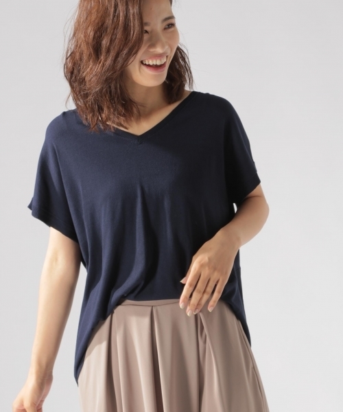 BAYFLOW（ベイフロー）の「ウシロネジリプルオーバー（ニット/セーター・レディース・ネイビー/その他1/カーキ・SMALL/MEDIUM）」の5枚目の写真