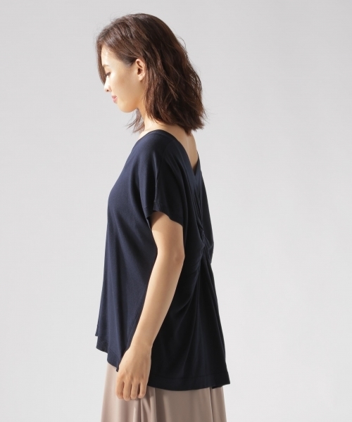 BAYFLOW（ベイフロー）の「ウシロネジリプルオーバー（ニット/セーター・レディース・ネイビー/その他1/カーキ・SMALL/MEDIUM）」の12枚目の写真