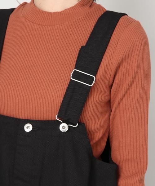 LOWRYS FARM（ローリーズファーム）の「コットンツイルジャンスカ 807933（ワンピース・レディース・ブラック/キャメル・MEDIUM/LARGE）」の8枚目の写真