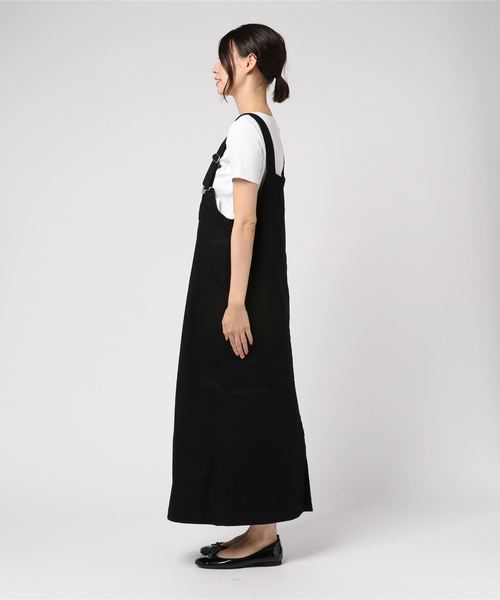 LOWRYS FARM（ローリーズファーム）の「コットンツイルジャンスカ 807933（ワンピース・レディース・ブラック/キャメル・MEDIUM/LARGE）」の3枚目の写真