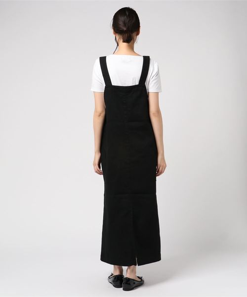 LOWRYS FARM（ローリーズファーム）の「コットンツイルジャンスカ 807933（ワンピース・レディース・ブラック/キャメル・MEDIUM/LARGE）」の4枚目の写真