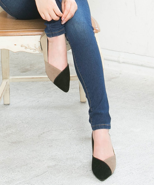 KOBE LETTUCE（コウベレタス）の「パネル配色バイカラーフラットパンプス＊レディース/シューズ[I1627]神戸レタス（パンプス・レディース・ベージュ/パープル/ブラック/レオパード/ブルー系その他・L/LL/M/S）」の20枚目の写真