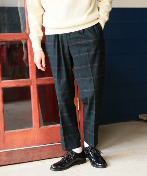 GLOBAL WORK（グローバルワーク）の「ストレッチフラノチェックトラウザー/807250（その他パンツ・メンズ・ブラック/ダークブラウン/グリーン・MEDIUM/SMALL/LARGE）」の3枚目の写真