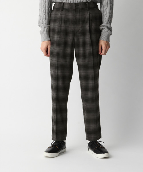 GLOBAL WORK（グローバルワーク）の「ストレッチフラノチェックトラウザー/807250（その他パンツ・メンズ・ブラック/ダークブラウン/グリーン・MEDIUM/SMALL/LARGE）」の7枚目の写真