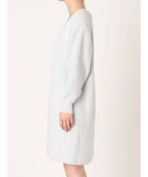 ミニシャギーVネックニットワンピース ミニシャギーVネックニットワンピース