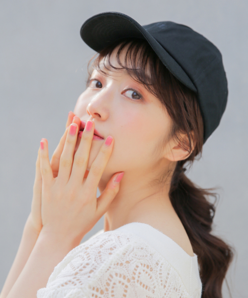 Heather（ヘザー）の「Champion CAP　823714（キャップ・レディース・ホワイト/ブラック/ベージュ/ピンク・ONE SIZE）」の2枚目の写真