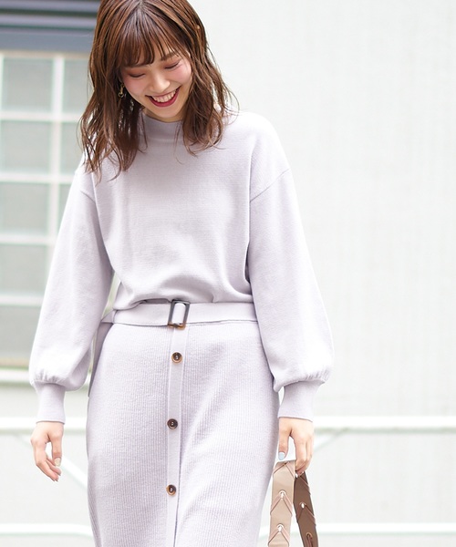 natural couture（ナチュラルクチュール）の「ボリューム袖ボトルネックプルオーバー（ニット/セーター・レディース・ライトグレー/ブラック/ベージュ/ブラウン・FREE）」の18枚目の写真