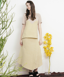 six voma（シックスヴォーマ）の「six voma ( シックスヴォーマ ) / ストライプ柄 イレギュラーヘムラインスカートStripe Irregular Hem Line Skirt SV-14201（スカート）」