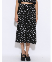 i | 恐竜プリントギャザースカート(スカート)