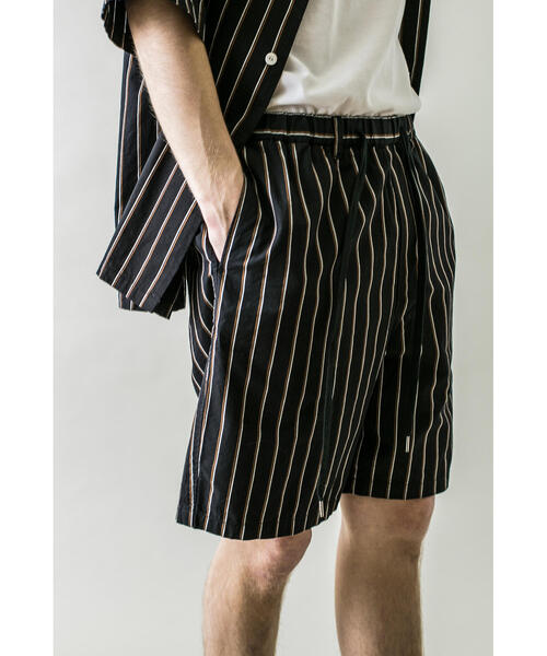 MONKEY TIME(モンキータイム)の「<monkey time> STRIPE SHORTS/ショートパンツ(その他パンツ・メンズ・ブラック・M/L/S)」の1枚目の写真