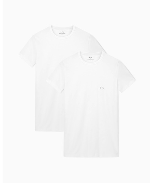 A|Xアルマーニ エクスチェンジ】2PACK クールネック半袖Tシャツ