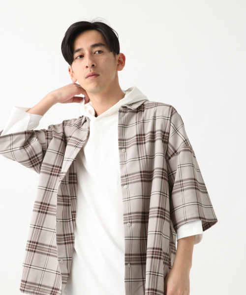 Rageblue レイジブルー の Trタータンチェックコーチシャツ 836147 シャツ ブラウス Wear