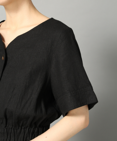 LOWRYS FARM（ローリーズファーム）の「アサコンマエボタンワンピース　837720（ワンピース・レディース・ブラック/ブラウン/カーキ/アイボリー/ベージュ/グリーン・FREE）」の14枚目の写真