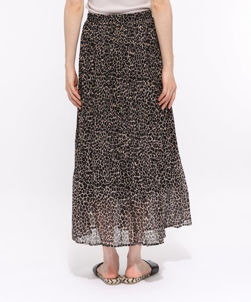 LAKOLE(ラコレ)の「ジラフ柄ブロークンプリーツスカート / LAKOLE(スカート・レディース・ブラック/ブラウン・SMALL/MEDIUM)」の3枚目の写真