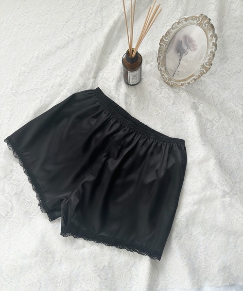 CLEA（クレア）の「レース付き ペチコート ショートパンツ（インナーウェア/肌着・レディース・ホワイト/ブラック/ベージュ/グレー・FREE）」の12枚目の写真