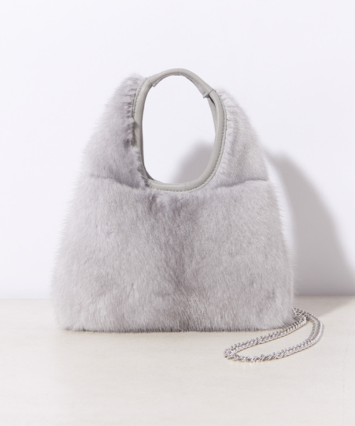 arron（アローン）の「【arron】ミンクミニバッグ（ハンドバッグ