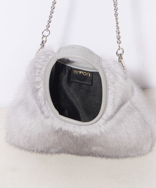 arron（アローン）の「【arron】ミンクミニバッグ（ハンドバッグ