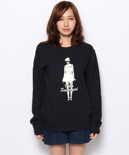 WEGO(ウィゴー)の「WEGO/セーラーガールスウェット(スウェット・レディース・オフホワイト/杢グレー/ブルー/ネイビー・FREE)」の5枚目の写真
