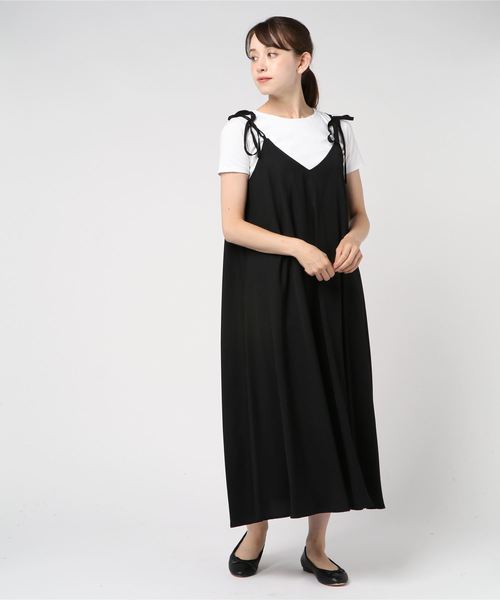 archives（アルシーヴ）の「キャミマキシフレアワンピース（ワンピース・レディース・ブラック/ベージュ/レッド/カーキ・MEDIUM）」の2枚目の写真