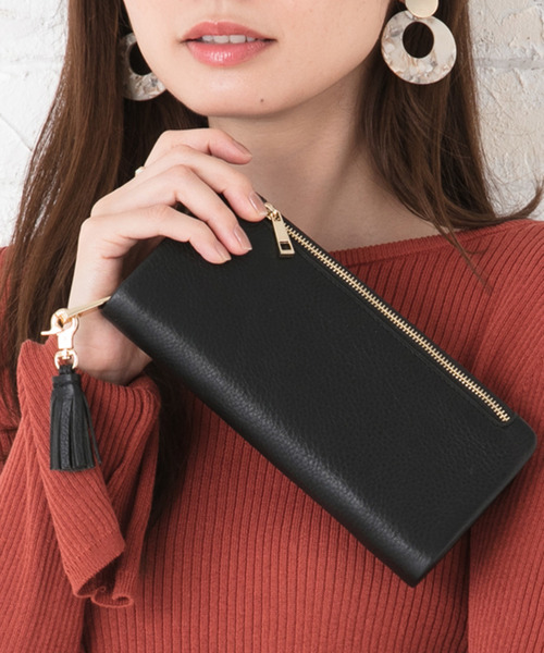 Beau're(ヴュレ)の「BEAURE SECOND ヴュレ セカンド ダブル ファスナー ロングウォレット(財布)」|ブラック