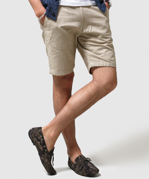 NANO universe(ナノユニバース)の「C/Lシャンブレーショーツ(その他パンツ・メンズ・ホワイト/ブラック/ベージュ/ブルー/ネイビー/イエロー・MEDIUM/SMALL/X-LARGE/LARGE)」の4枚目の写真