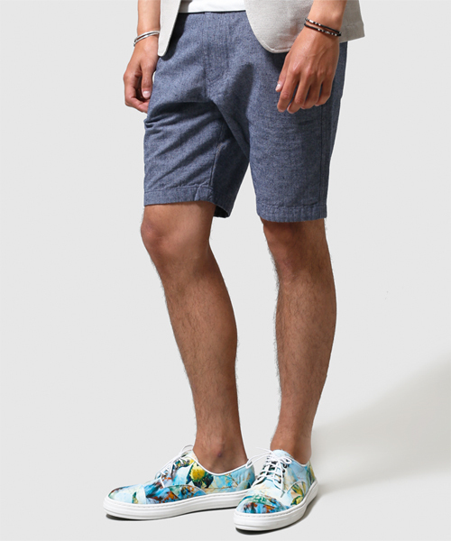 NANO universe(ナノユニバース)の「C/Lシャンブレーショーツ(その他パンツ・メンズ・ホワイト/ブラック/ベージュ/ブルー/ネイビー/イエロー・MEDIUM/SMALL/X-LARGE/LARGE)」の5枚目の写真