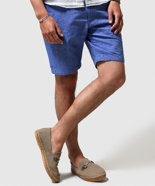 NANO universe(ナノユニバース)の「C/Lシャンブレーショーツ(その他パンツ・メンズ・ホワイト/ブラック/ベージュ/ブルー/ネイビー/イエロー・MEDIUM/SMALL/X-LARGE/LARGE)」の6枚目の写真