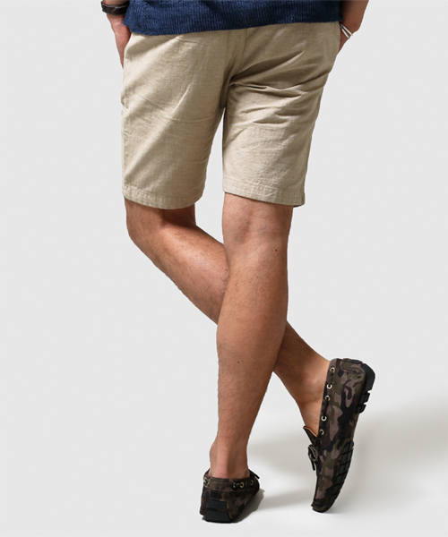 NANO universe(ナノユニバース)の「C/Lシャンブレーショーツ(その他パンツ・メンズ・ホワイト/ブラック/ベージュ/ブルー/ネイビー/イエロー・MEDIUM/SMALL/X-LARGE/LARGE)」の7枚目の写真